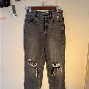 Pacsun black knee rip high waisted jeans